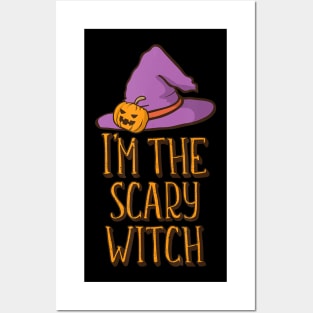 I'm the Scary Witch Halloween Matching Group Family Posters and Art